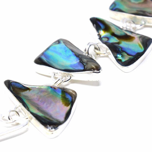 Image of Abalone Triangle Link Bracelet