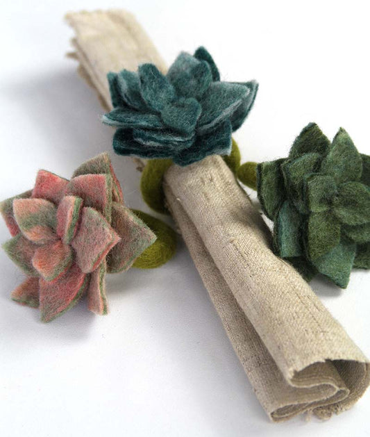 The Desert Bloom Napkin Ring Set