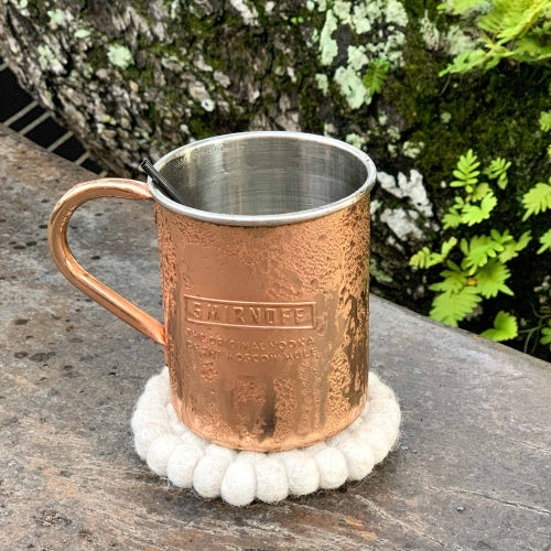 The Cloud Drift Felt Ball Coasters