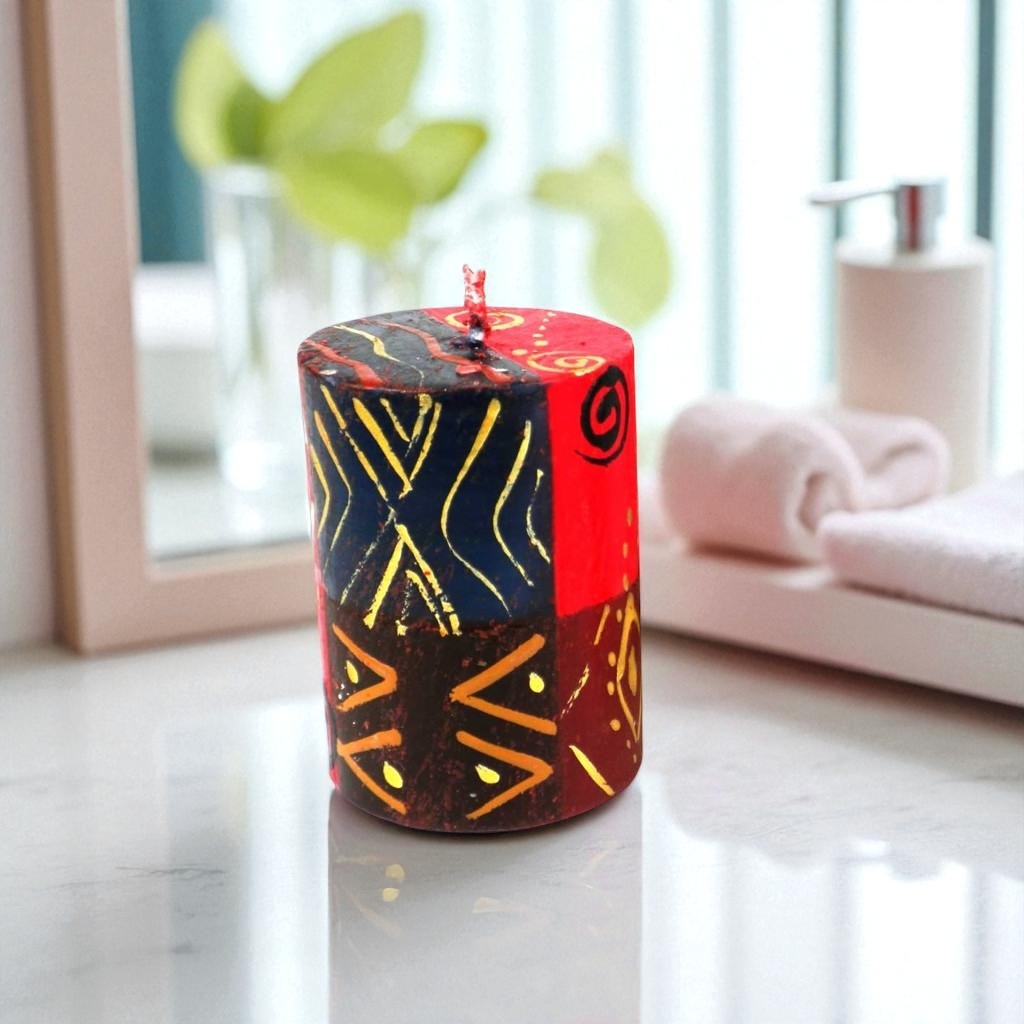 Bongazi Set of Three Hand-Painted Candles