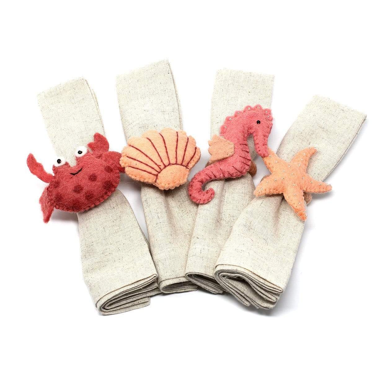 The Coastal Medley Napkin Ring Set