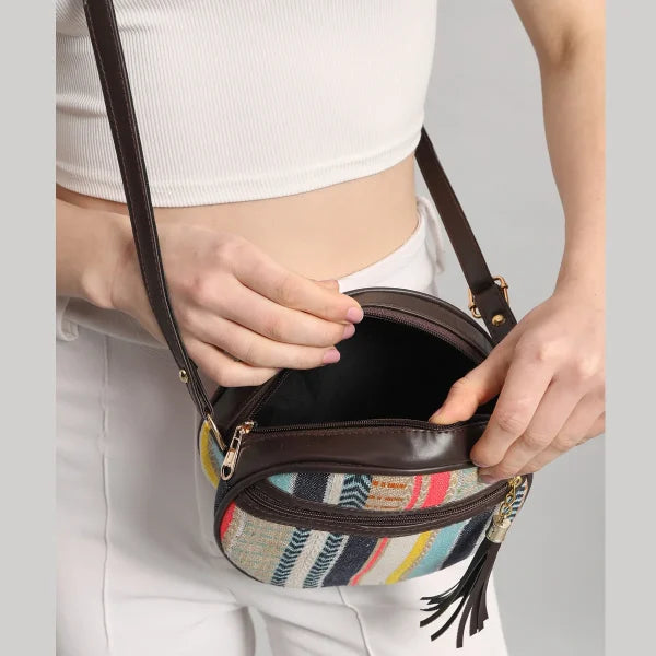 Flicker Jacquard Round Sling Bag - Colorway