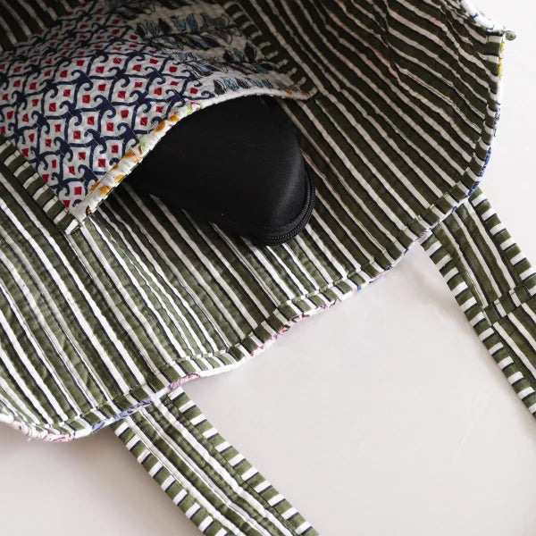 The Bazaar Patchwork Carryall Tote - White