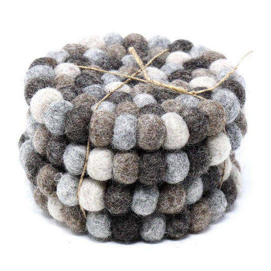 The Mountain Mist Felt Ball Coasters