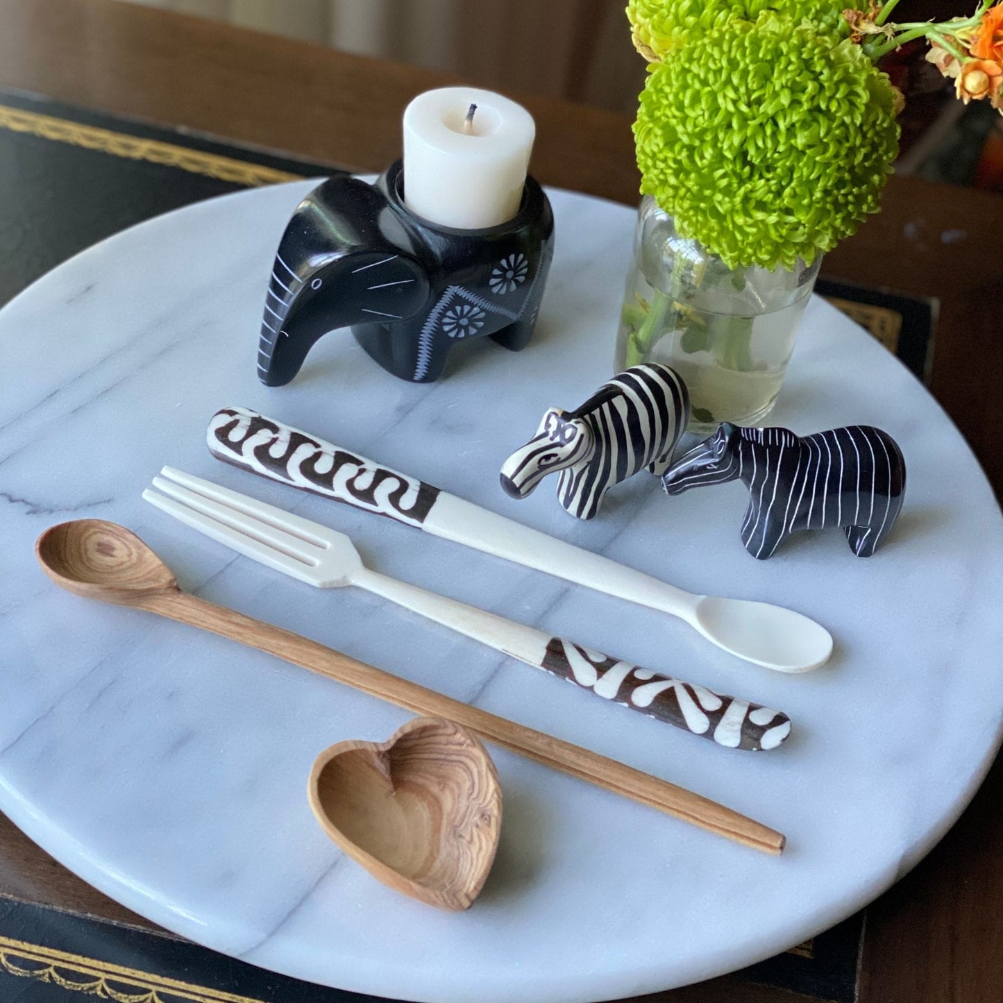 The Serengeti Batik Bone Appetizer Fork Duo