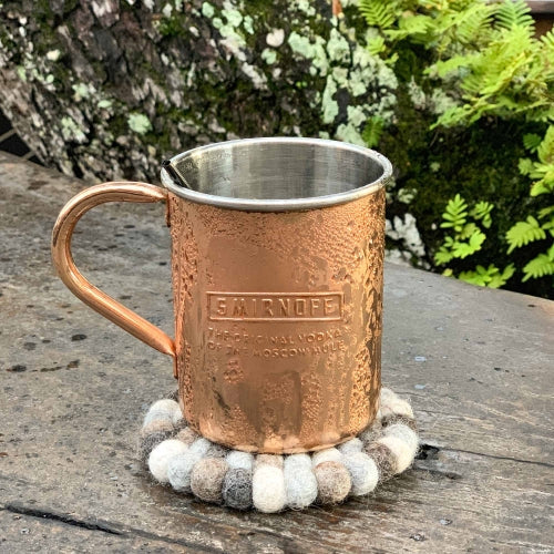 The Mountain Mist Felt Ball Coasters