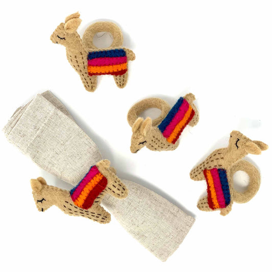 The Himalayan Llama Napkin Ring Set