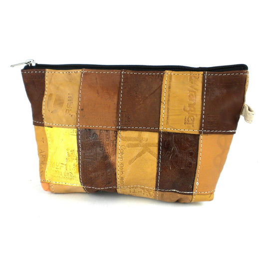Upcycled Leather Label Pouch