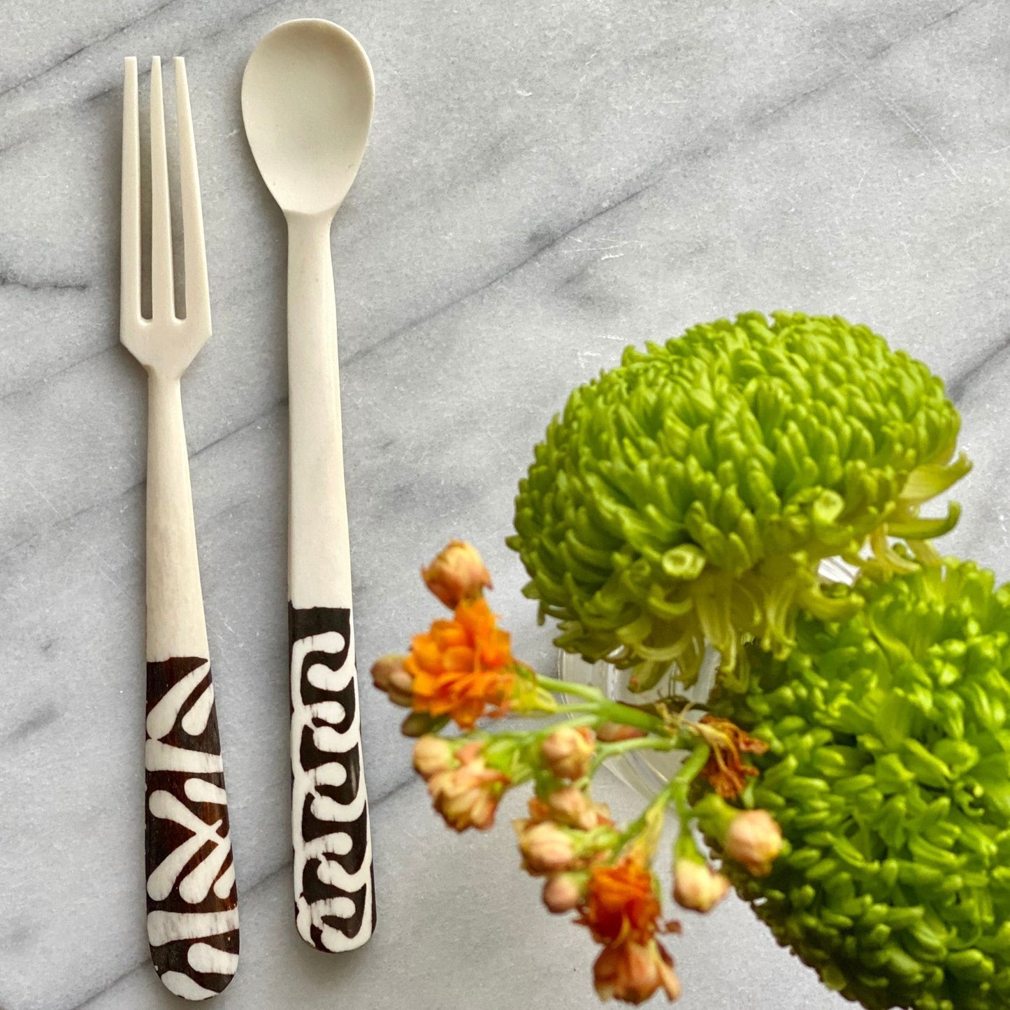 The Serengeti Batik Bone Appetizer Fork Duo