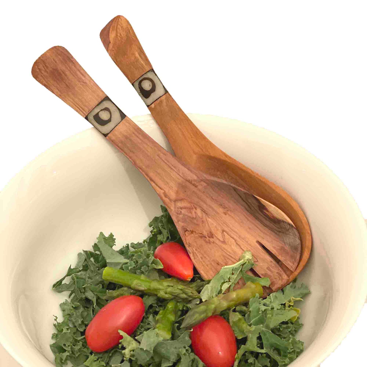 Petite Savanna Wood and Bone Serving Set