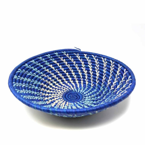 Image of Woven Sisal Fruit Basket — Blues