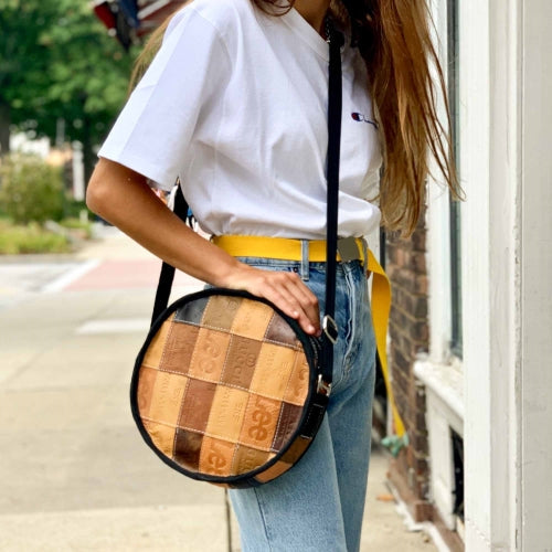 The Denim Patch Circle Crossbody