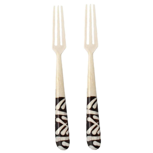 The Serengeti Batik Bone Appetizer Fork Duo