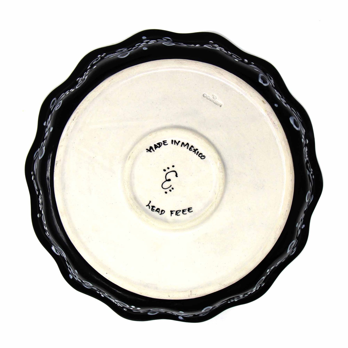 Image of Encantada Black & White Pottery Serving Dish (11.25”)