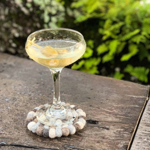 The Mountain Mist Felt Ball Coasters