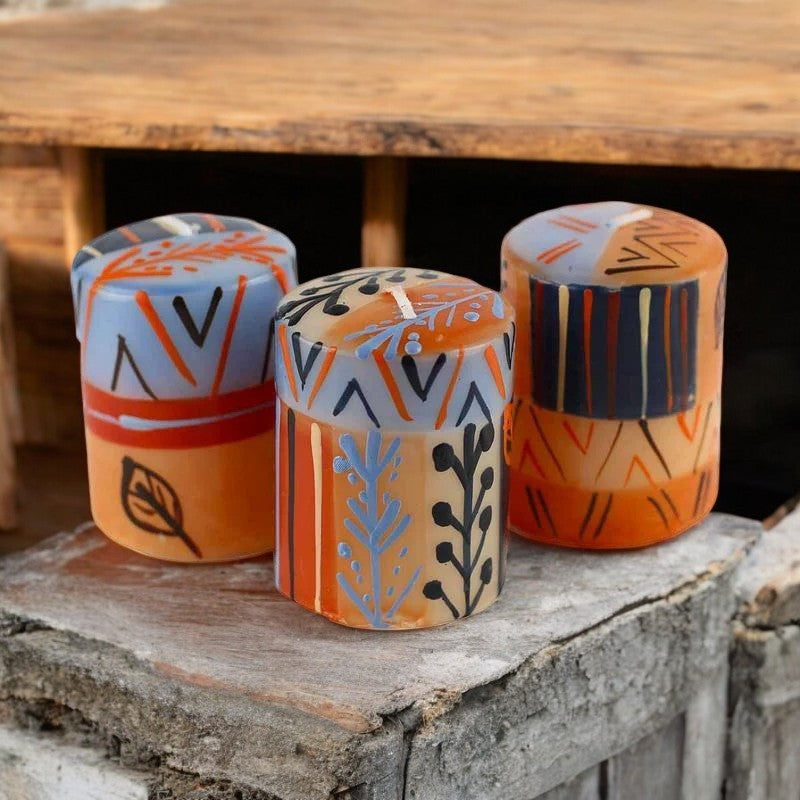 Hakuna Set of Three Hand-Painted Candles