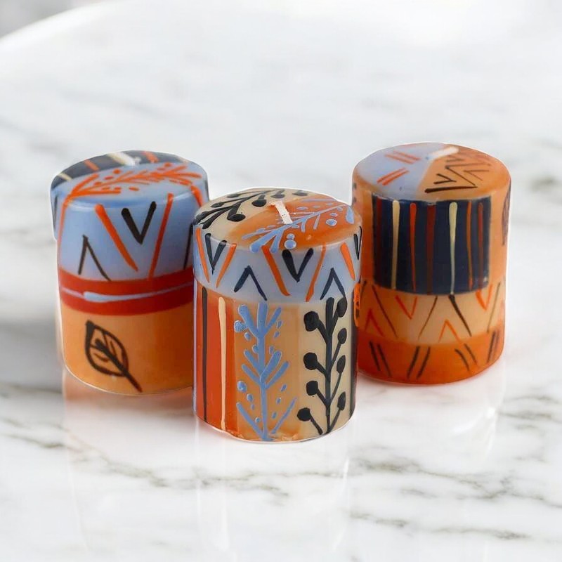 Hakuna Set of Three Hand-Painted Candles