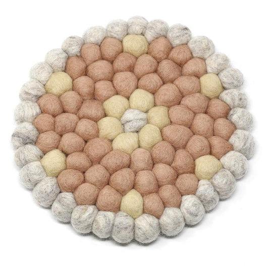 The Blossom Garden Felt Ball Coasters