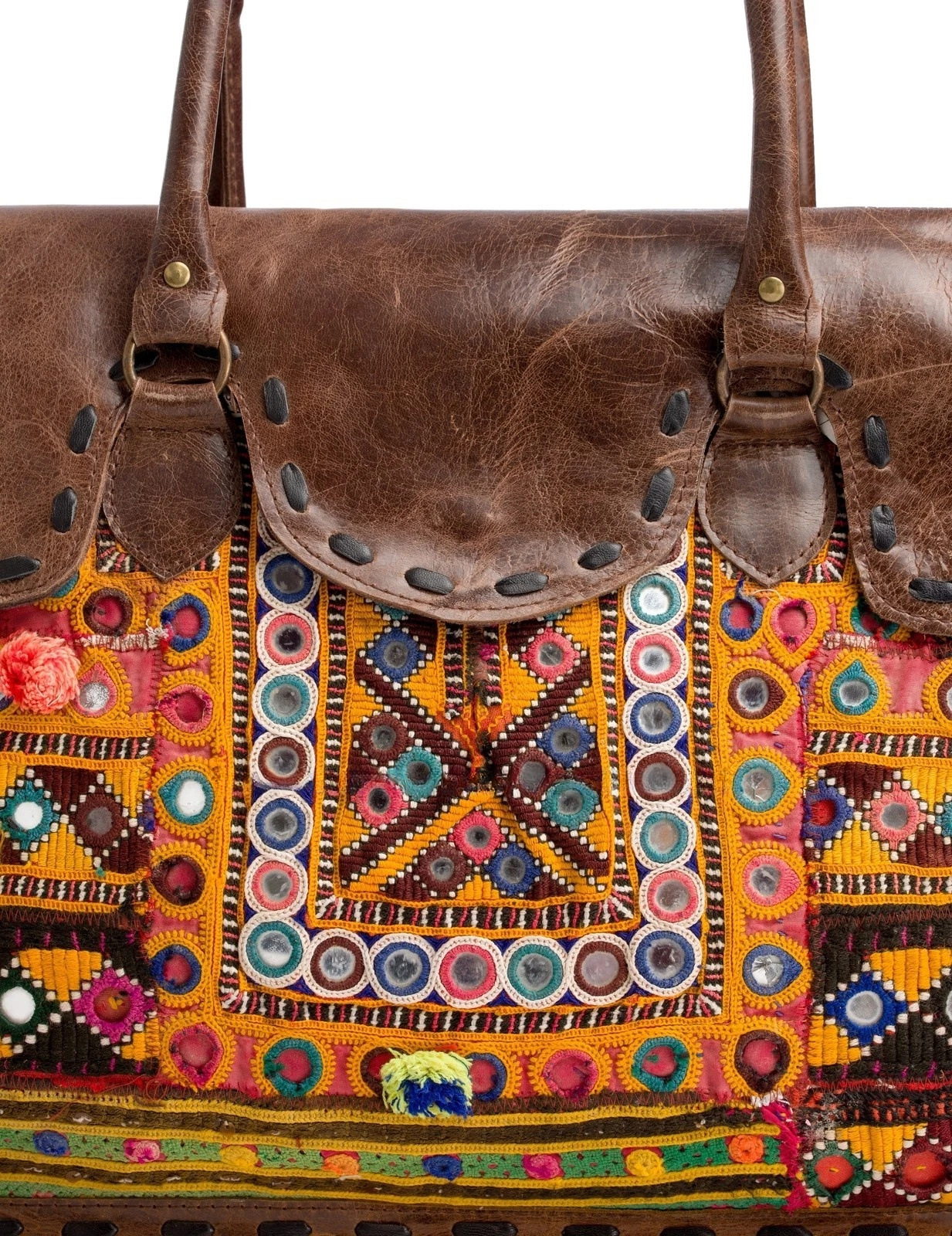 Nomad Archive Embroidered Leather Satchel