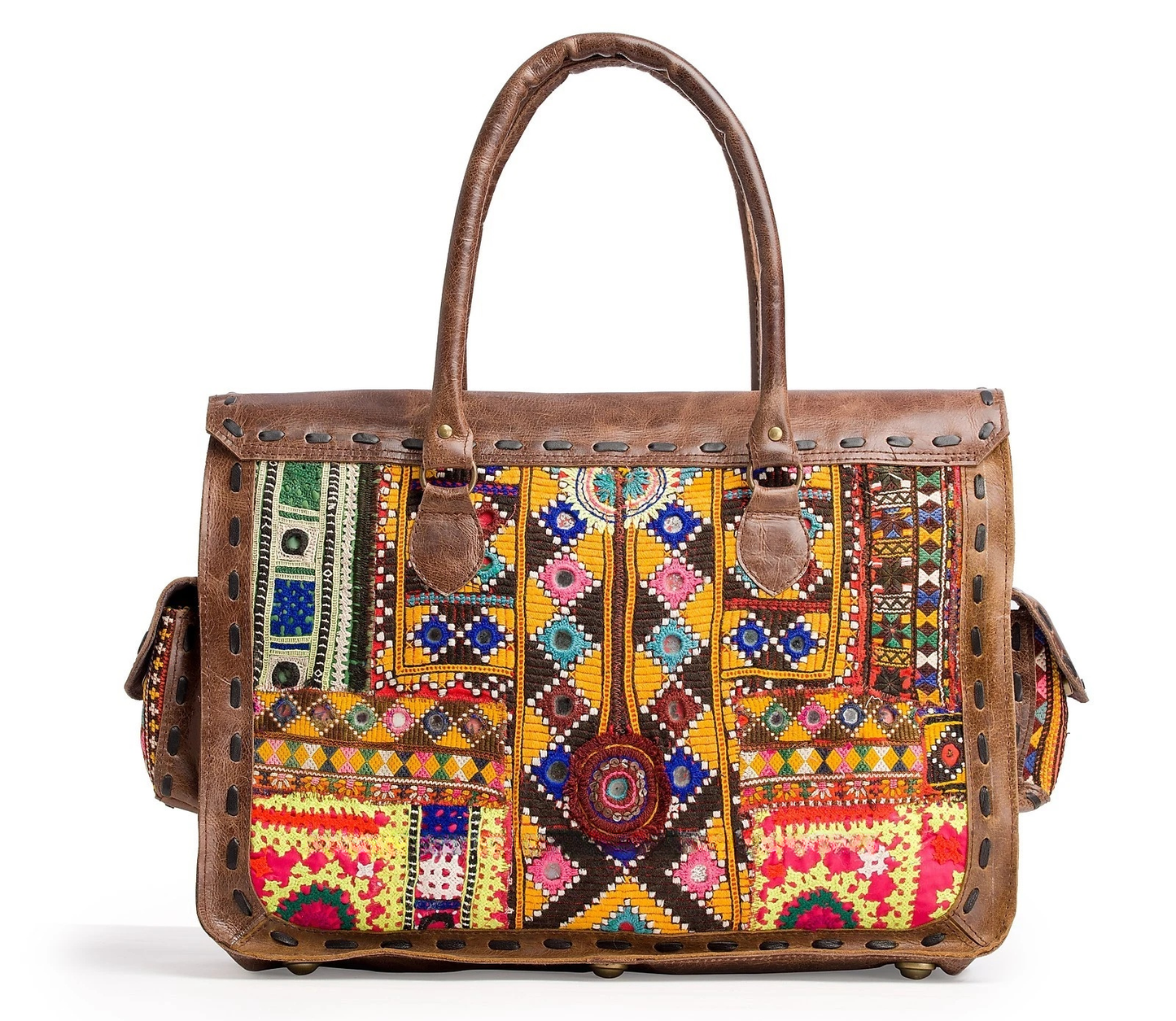 Nomad Archive Embroidered Leather Satchel