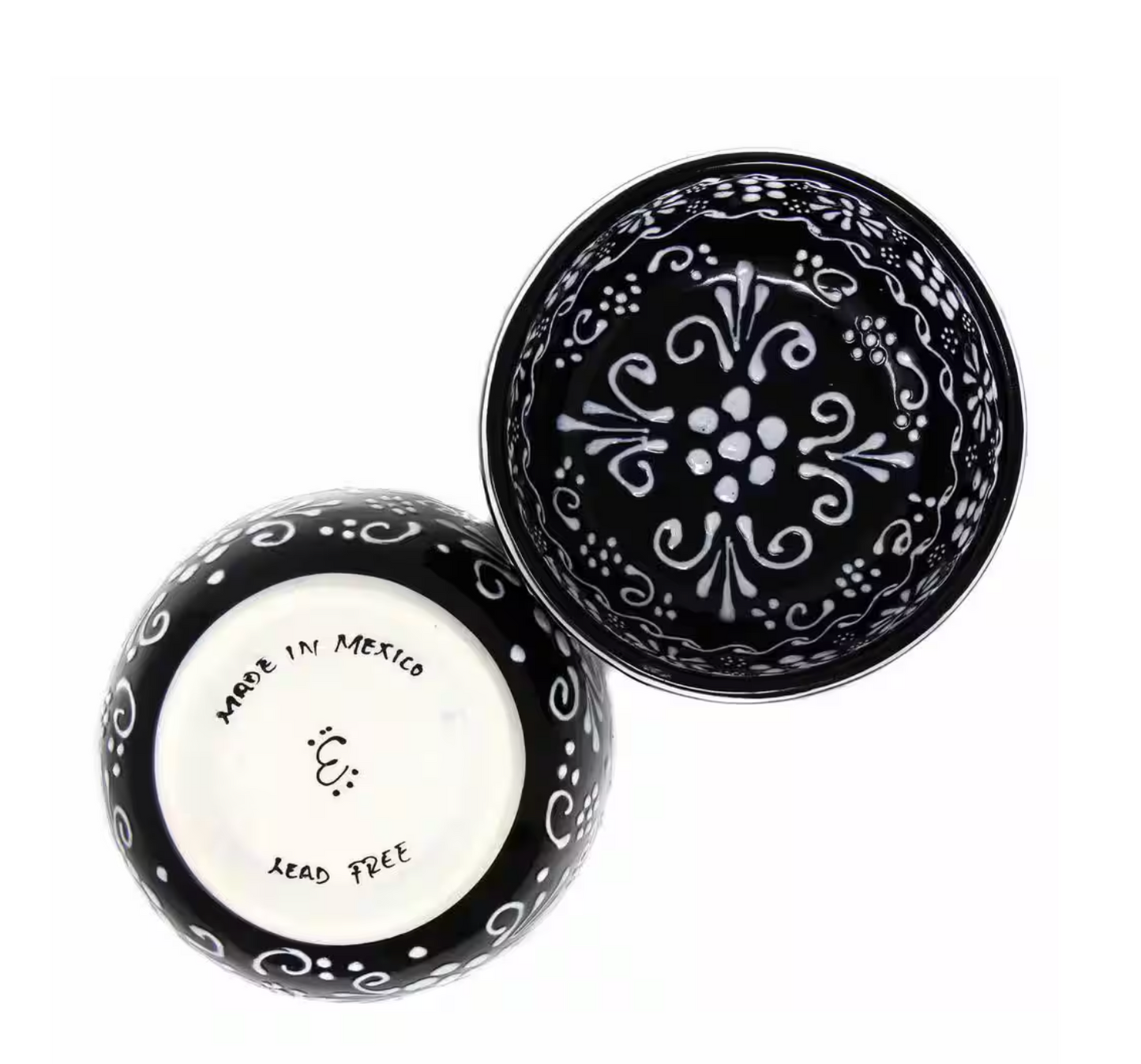 The Inkline Ink Black Hand-Painted Bowl Set (5.5”)