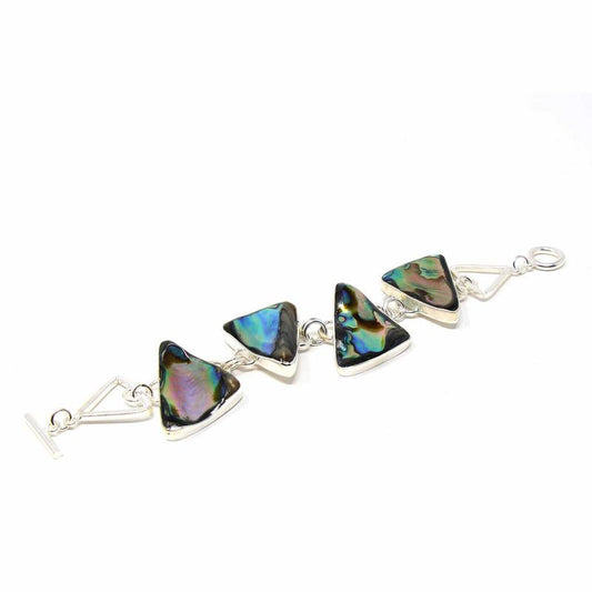 Image of Abalone Triangle Link Bracelet