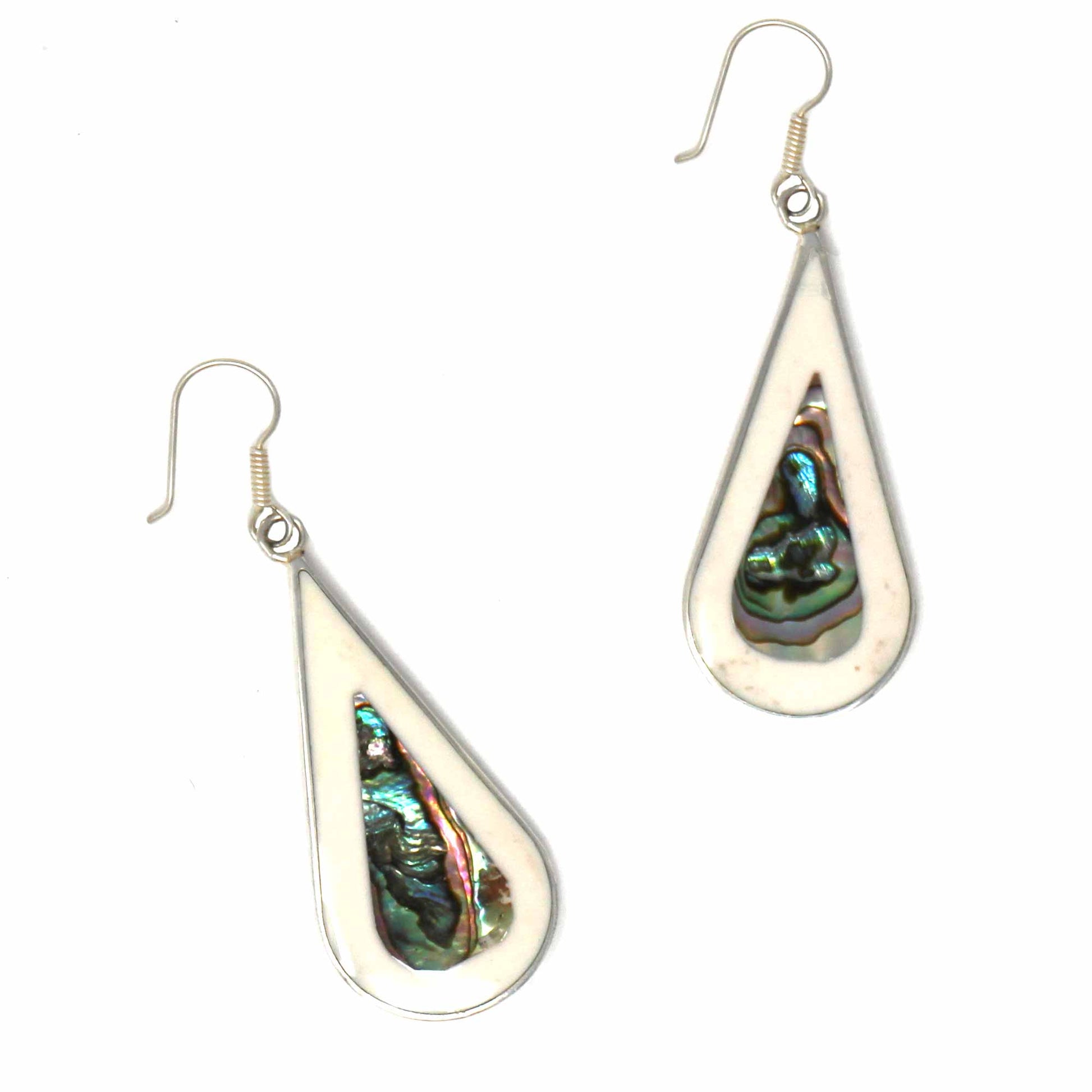 Image of Teardrop Abalone & Mother of Pearl Earrings