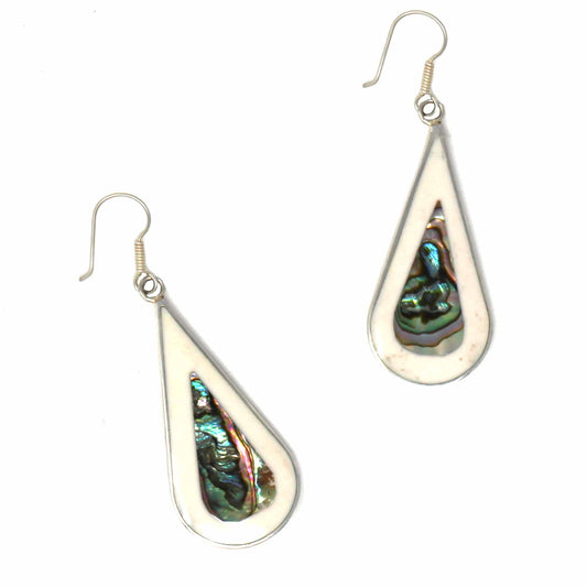 Image of Teardrop Abalone & Mother of Pearl Earrings