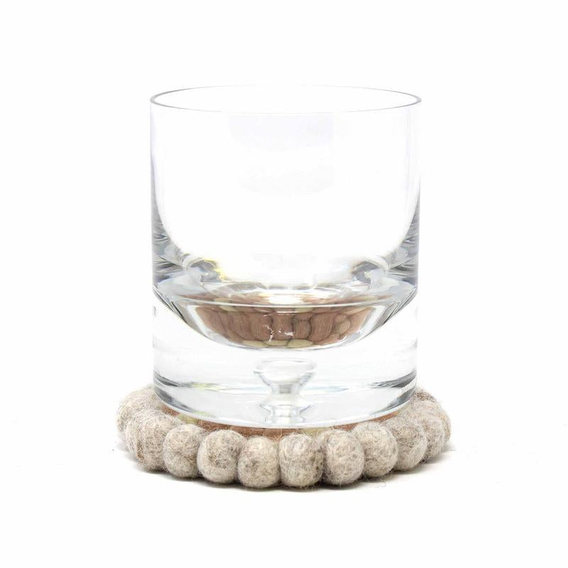 The Blossom Garden Felt Ball Coasters