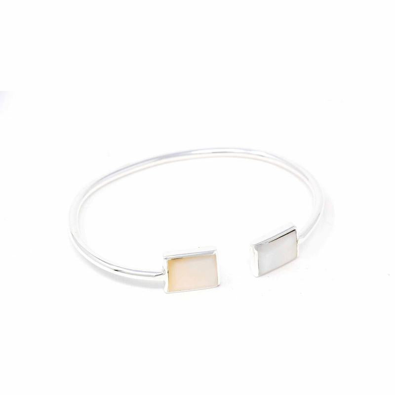 The Moonlight Squares Mother-of-Pearl Cuff