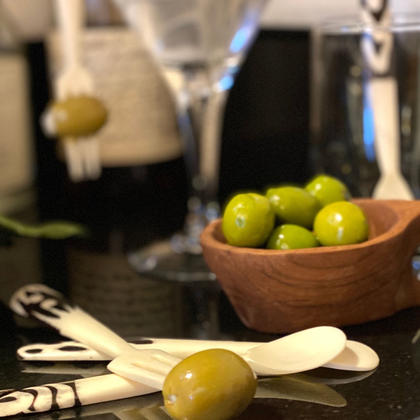 The Serengeti Batik Bone Appetizer Fork Duo