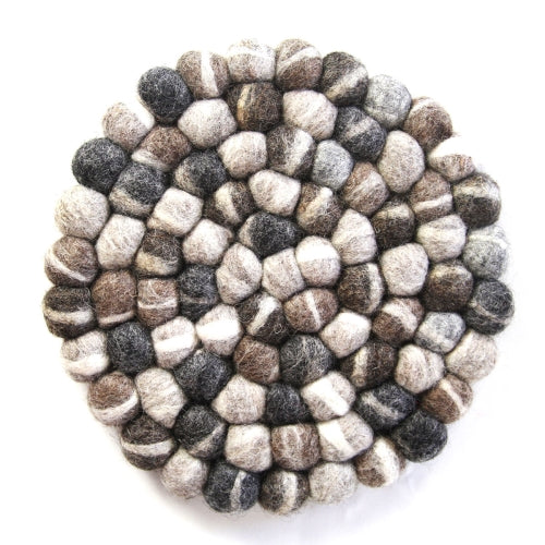 Image of Tie-Dye Grey Felted Wool Trivet
