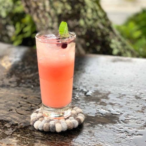 The Mountain Mist Felt Ball Coasters