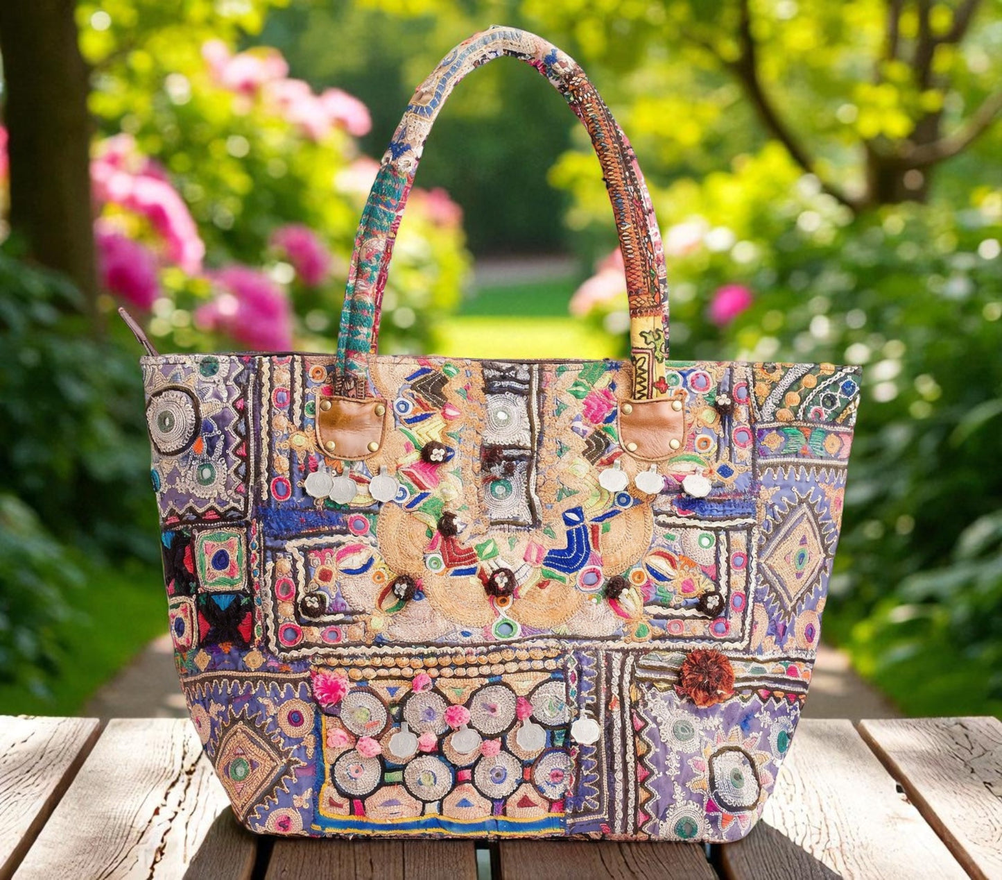 Banjara Market Embellished Cotton Shoulder Bag