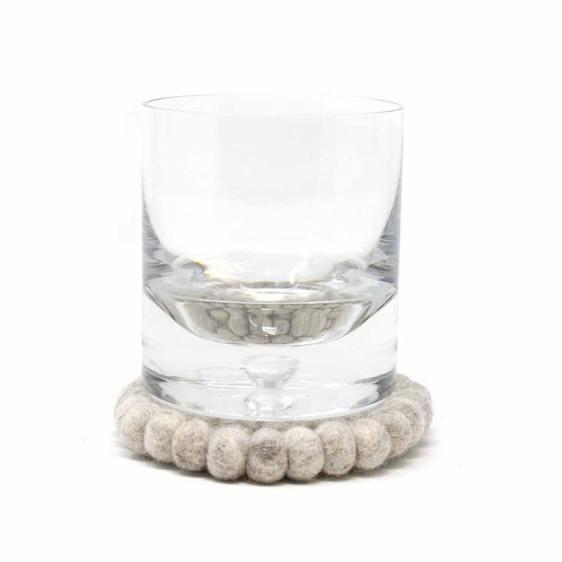 The Cloud Drift Felt Ball Coasters