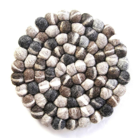 The Zen Stone Felt Ball Coasters
