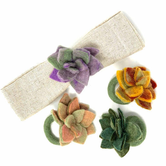 The Desert Bloom Napkin Ring Set