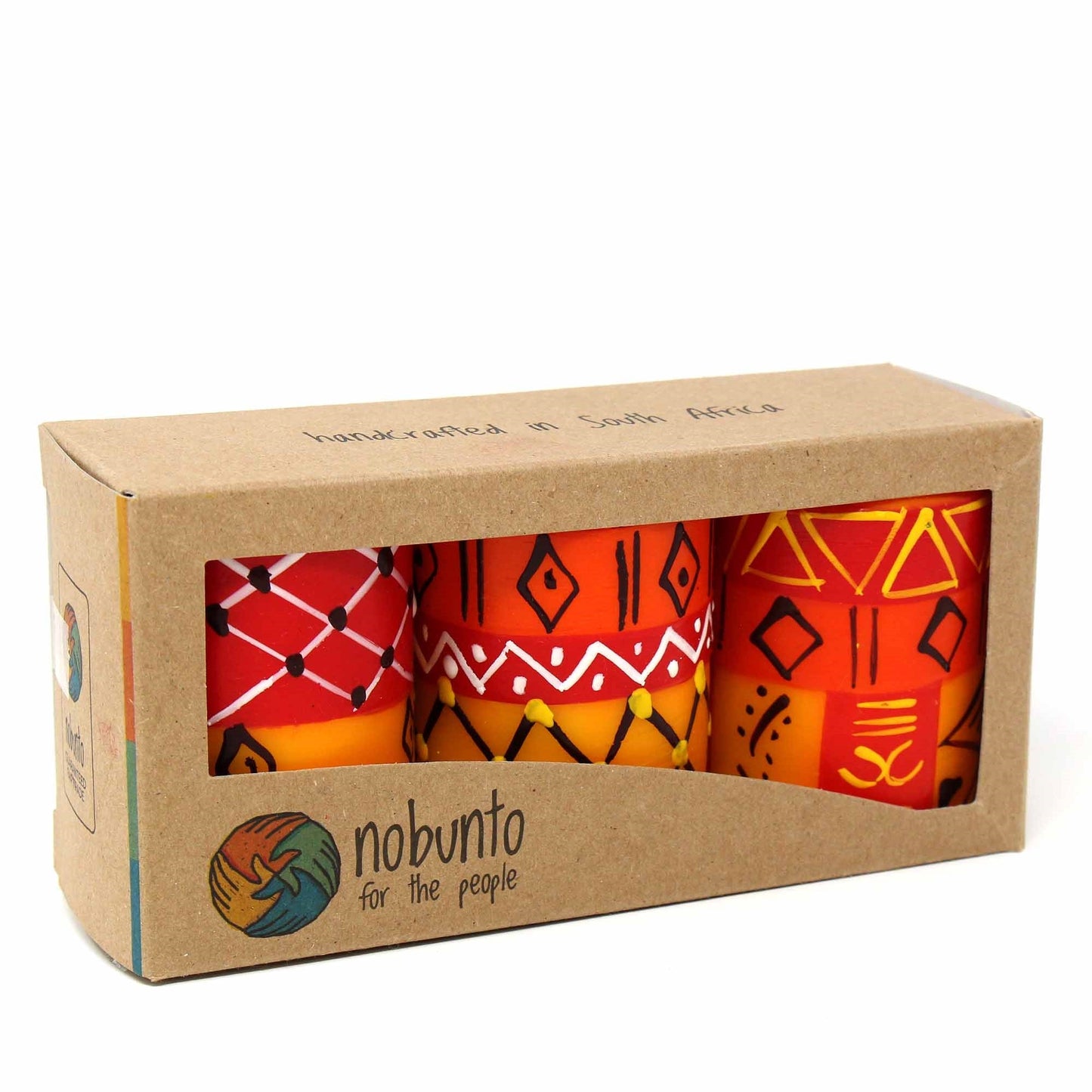 Image of Set of Three Hand-Painted Candles