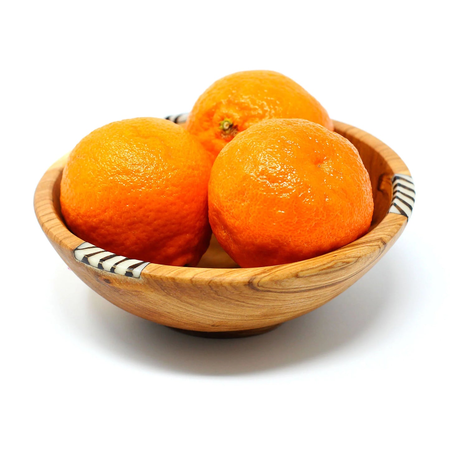 Safari Inlaid Bone Olive Wood Bowl - 9"