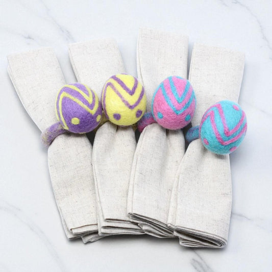 The Festival Egg Napkin Ring Set
