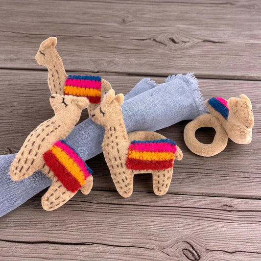 The Himalayan Llama Napkin Ring Set