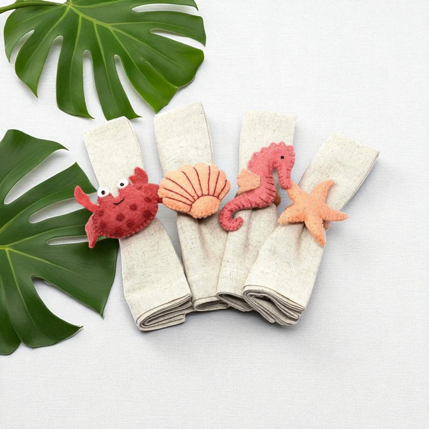 The Coastal Medley Napkin Ring Set