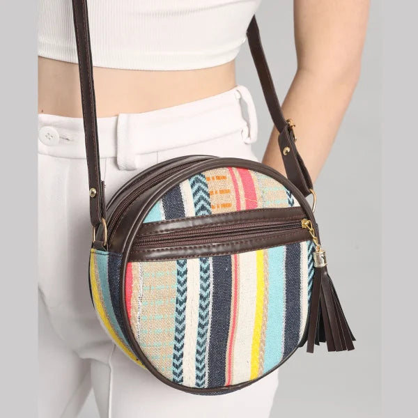 Flicker Jacquard Round Sling Bag - Colorway