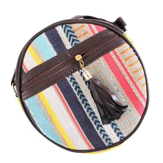 Flicker Jacquard Round Sling Bag - Colorway
